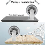 8" 2 Pack Plate Caster, Thermoplastic Heavy Duty Rubber Gray Rigid Caster, Top Plate Caster, 1200 lbs Total Capacity (8 inches Pack of 2, Rigid Wheel)