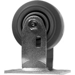 4" 4 Pack Plate Caster, Thermoplastic Heavy Duty Rubber Gray Swivel Rigid Caster, Top Plate Caster, 1400 lbs Total Capacity (4 inches Pack of 4, 2 Swivel & 2 Rigid)