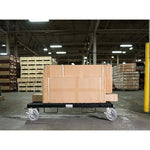 Heavy Duty 5" Gray Rubber Plate Casters - 4 Pack with 2 Brakes - 1600 lbs Total Capacity - Swivel Top Plate Casters