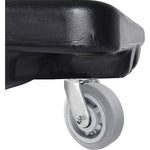 Heavy Duty 5" Gray Rubber Plate Casters - 4 Pack with 2 Brakes - 1600 lbs Total Capacity - Swivel Top Plate Casters