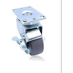 3" Heavy Duty Thermosplastic Rubber Swivel Caster w/Brakes (300lb/each) - Pack of 4