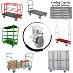 3" Heavy Duty Thermosplastic Rubber Swivel Caster w/Brakes (300lb/each) - Pack of 4