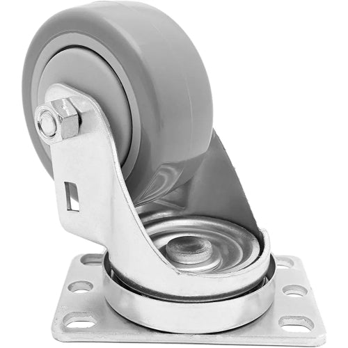 Set of 4 Polyurethane Casters with Center Bearing and Top Plate - Up t ...