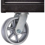 4-Pack 6" Silver Swivel Cast Iron V-Groove Top Plate Caster with 2" Extra Width and 4000 lbs Total Capacity