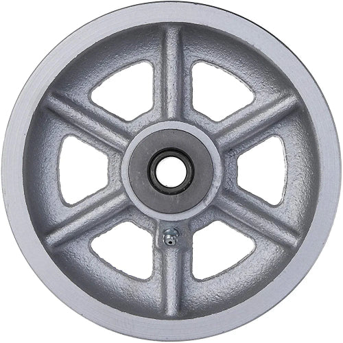 4-Pack 6" x 2" Cast Iron V-Groove Caster Wheels with Roller Bearing - 1000 lbs Capacity