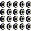 20-Pack of 5"x1-1/4" Polyurethane Shopping Cart Wheels with 3/8" Bore - 350 lbs Load Capacity (Navy/Beige)