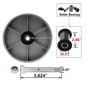 Heavy Duty Caster Steel Cast Iron Wheel, Tool Box and Workbench Swivel Caster 1250 LB Capacity (6 inch,1 Swivel)