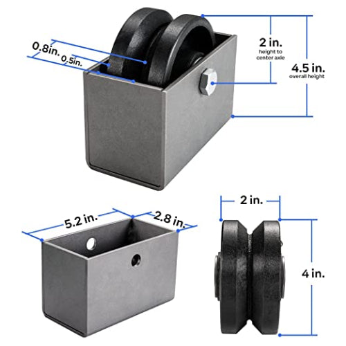 Wheel Box Gate Square Groove Gate Wheel Gate Box For V Groove Sliding Gate Wheel With