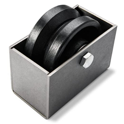 4"x 2" V-Groove Wheel with Box - cast Iron Wheel,Capacity up to 800 Lb. Use for Slide Gate,Rolling Door with V-Track（1 Wheel with Box)