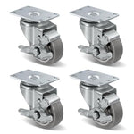 13/16" Wide Light Duty Rubber Casters