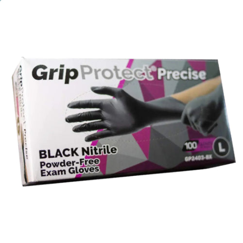 Black Nitrile Gloves, 4mil, Powder Free - Case of 1,000 - S - XL