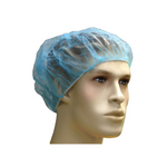 Pleated Bouffant Caps - 24" - Case of 1,000 Pieces - White, Blue