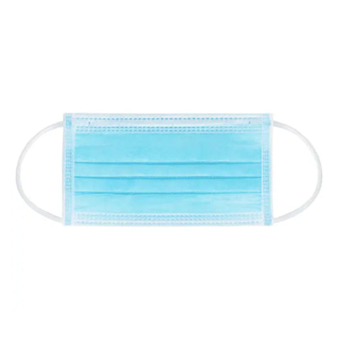 Kids Blue 3Ply Disposable Face Masks - (Case of 2,000)