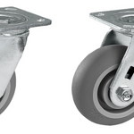 2" Wide Thermoplastic Rubber Caster (Crown Tread)