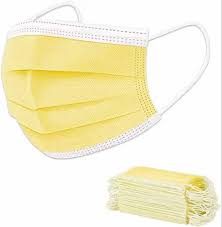 Yellow 3Ply Face Masks (Case of 2,000 pcs)