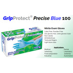 GripProtect Blue Nitrile Gloves, 4mil, Powder Free Exam Grade (10 Boxes/1,000 Gloves)