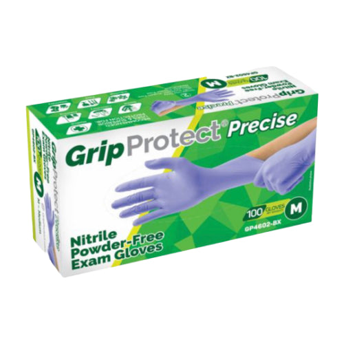 GripProtect Blue Nitrile Gloves, 4mil, Powder Free Exam Grade (10 Boxes/1,000 Gloves)