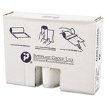 Inteplast Group High-Density Commercial Can Liners Value Pack, 45 gal, 12 microns, 40" x 46", Clear, 25 Bags/Roll, 10 Rolls/Carton