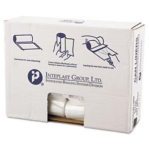 Inteplast Group High-Density Commercial Can Liners Value Pack, 16 gal, 7 microns, 24" x 31 ", Clear, 50 Bags/Roll, 20 Rolls/Carton
