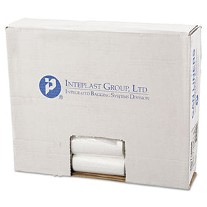 Inteplast Group High-Density Commercial Can Liners, 4 gal, 6 microns, 17" x 18", Clear, 50 Bags/Roll, 40 Rolls/Carton