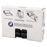 Inteplast Group High-Density Commercial Can Liners, 16 gal, 6 microns, 24" x 33", Black, 50 Bags/Roll, 20 Rolls/Carton