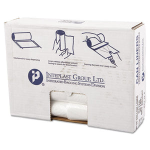 Inteplast Group High-Density Commercial Can Liners Value Pack, 30 gal, 11 microns, 30" x 36", Clear, 25 Bags/Roll, 20 Rolls/Carton