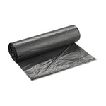 Inteplast Group High-Density Interleaved Commercial Can Liners, 60 gal, 16 microns, 43" x 48", Black, 25 Bags/Roll, 8 Rolls/Carton