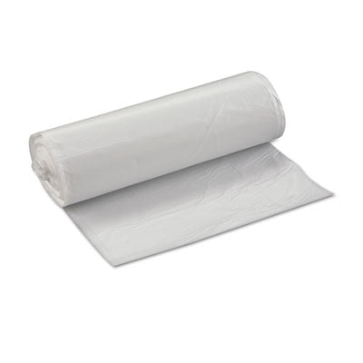 Inteplast Group High-Density Interleaved Commercial Can Liners, 33 gal, 17 microns, 33" x 40", Clear, 25 Bags/Roll, 10 Rolls/Carton