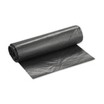 Inteplast Group High-Density Commercial Can Liners Value Pack, 45 gal, 19 microns, 40" x 46", Black, 25 Bags/Roll, 6 Rolls/Carton
