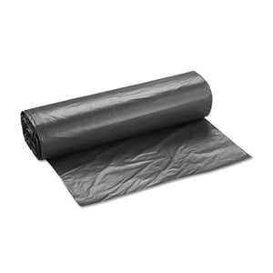 Inteplast Group High-Density Interleaved Commercial Can Liners, 45 gal, 16 microns, 40" x 48", Black, 25 Bags/Roll, 10 Rolls/Carton
