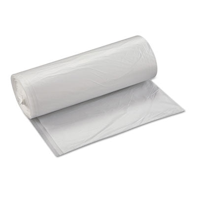 Inteplast Group High-Density Interleaved Commercial Can Liners, 60 gal, 17 microns, 38" x 60", Clear, 25 Bags/Roll, 8 Rolls/Carton