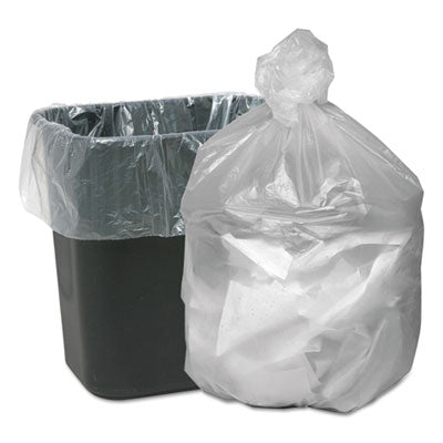Good 'n Tuff® Waste Can Liners, 16 gal, 6 microns, 24" x 31", Natural, 50 Bags/Roll, 20 Rolls/Carton