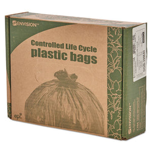 Stout® by Envision™ Controlled Life-Cycle Plastic Trash Bags, 33 gal, 1.1 mil, 33" x 40", Green, 40/Box