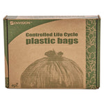 Stout® by Envision™ Controlled Life-Cycle Plastic Trash Bags, 33 gal, 1.1 mil, 33" x 40", Green, 40/Box