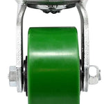 Heavy Duty 6" Plate Caster Set - 4 Pack Polyurethane Swivel Casters with Brakes - 5000 lbs Total Capacity