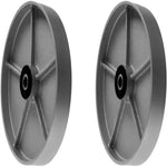8" 2 Pack Heavy Duty Steel Cast Iron Caster Wheels - 2600 lbs Total Capacity with 2" Width and Rolling Bearings