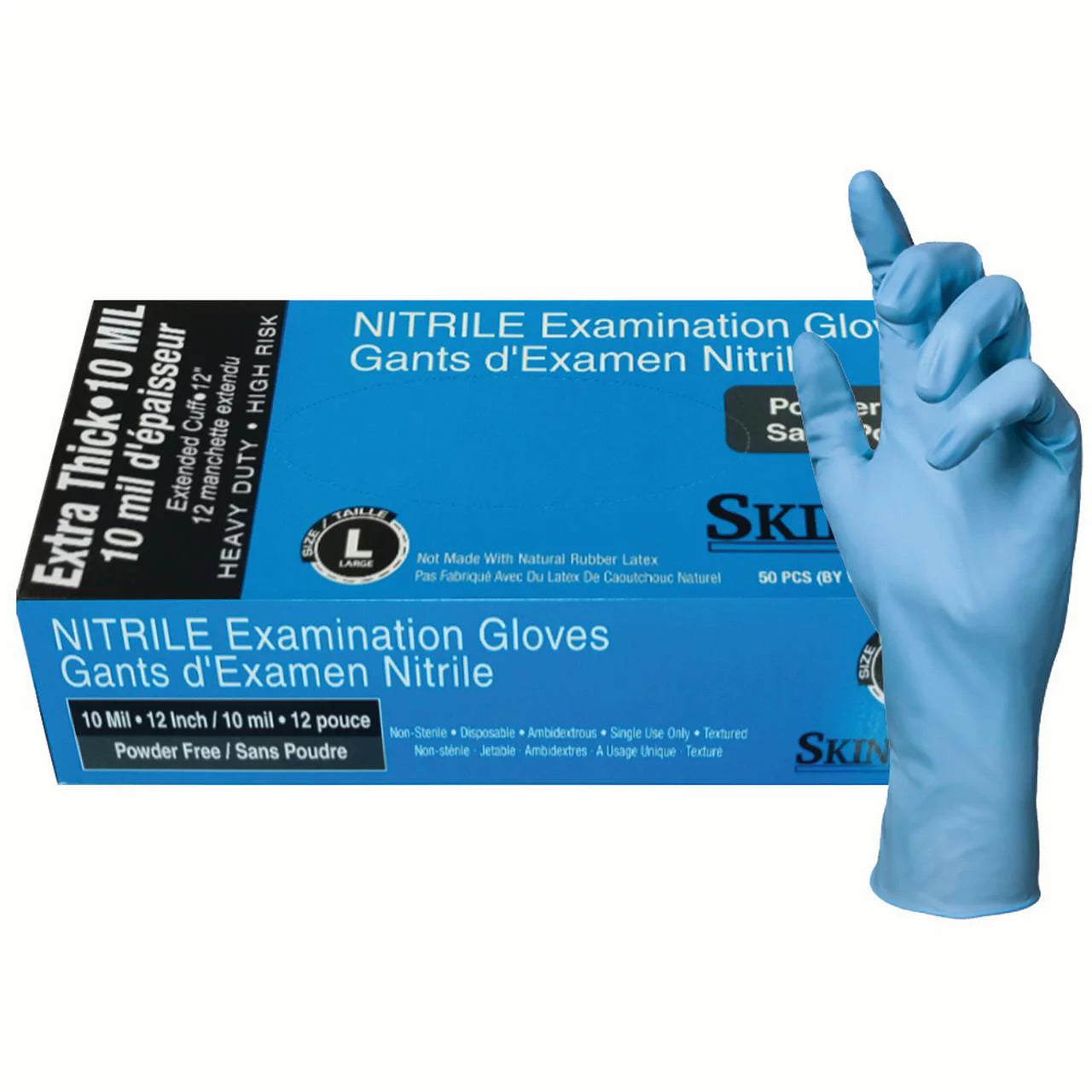 SKINTX™ Extra Thick 12" Nitrile Exam Powder-Free Gloves (5 Cases of 500)