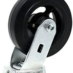 Upgrade Your Mobility with 6" Heavy Duty Plate Casters - 4 Pack, 2400 lbs Total Capacity, 2 Inches Extra Width, with Swivel and Brake Functionality