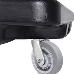 5" 4 Pack Plate Caster, Thermoplastic Heavy Duty Rubber Gray Swivel Rigid Caster, Top Plate Caster, 1600 lbs Total Capacity (5 inches Pack of 4, 2 Swivel & 2 Rigid)