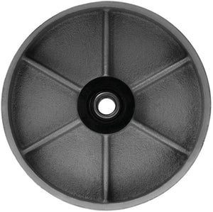 Heavy Duty 6" Cast Iron Caster Wheel with Rolling Bearing, Steel Bushing & 2" Extra Width - 8 Pack, 6600 lbs Total Capacity