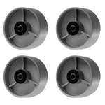 4 Pack 5" Heavy Duty Steel Cast Iron Caster Wheels with Rolling Bearing & Steel Bushing - 2" Extra Width - Total Capacity of 2800 lbs