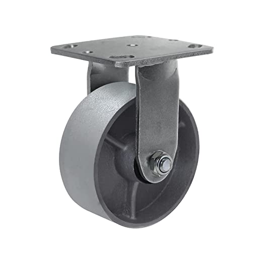 Heavy Duty Caster Steel Cast Iron Wheel, Tool Box and Workbench Rigid Caster 1000 LB Capacity (5 inch, 1 Rigid)