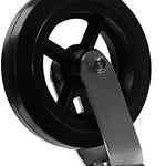 8" 4-Pack Plate Casters - Medium Heavy Duty Rubber Mold on Steel Wheel Caster with Top Plate, 2-inch Extra Width, 2600 lbs Total Capacity (2 Swivel & 2 Rigid) - Pack of 4, Generalized Store