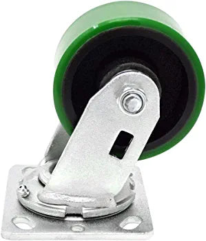 Maximize Mobility with Heavy Duty 6" Plate Caster Set - 4 Pack, 5000 lbs Capacity, Polyurethane Steel Wheel, 2" Extra Width - Includes 2 Swivel and 2 Rigid Casters