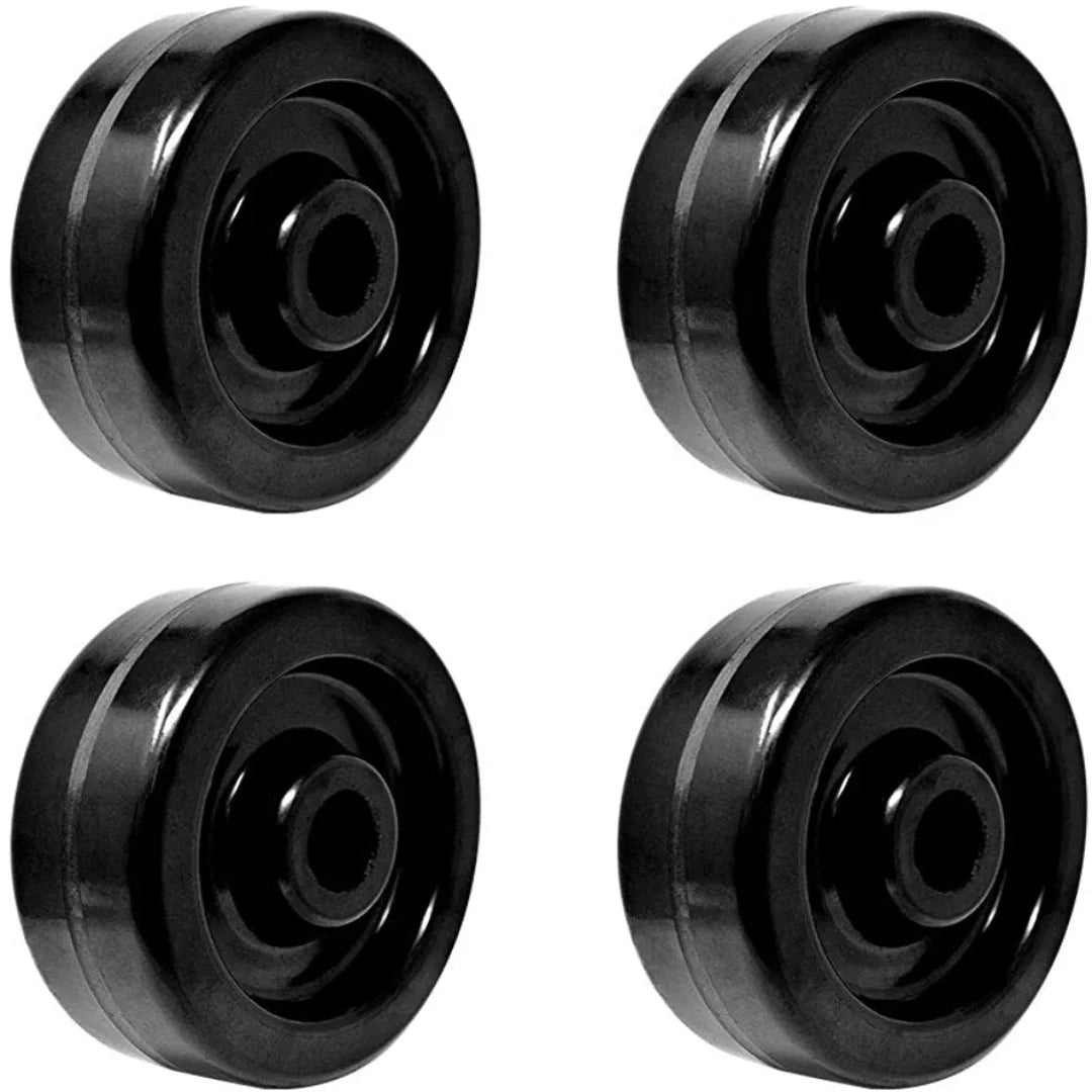 Upgrade Your Mobility with our 6" High Temperature Phenolic Black Wheel Casters - 4 Pack with 5200 lbs Total Capacity and Rolling Bearings