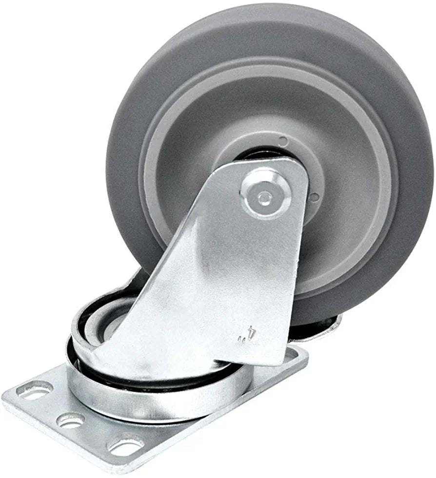 720 lbs Capacity 4" 2-Pack Heavy Duty Thermoplastic Swivel Plate Casters with Brake