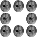 8-Pack 8" Heavy-Duty Steel Cast Iron Caster Wheels with Rolling Bearings and Steel Bushings - 2" Extra Width, 10400 lbs Total Capacity