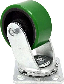 Premium Heavy Duty 6" Plate Casters (2-Pack) with Swivel Polyurethane Wheels - 2500 lbs Total Capacity, Precision Ball Bearings, and Extra 2-Inch Width for Maximum Stability and Durability