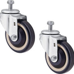 4" Double Ball Bearing Caster Wheel (4 Pack, 1000 lbs Total Capacity) w/ Stepped & Full Tread Face in Dark Blue Beige