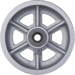 4-Pack 6" x 2" Cast Iron V-Groove Caster Wheels with Roller Bearing - 1000 lbs Capacity